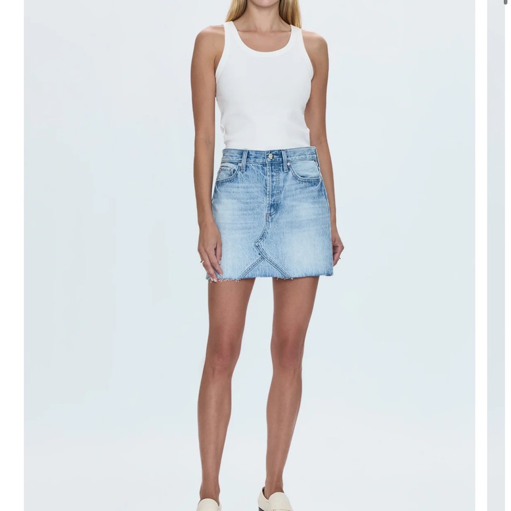Pistola Light Blue Mini Skirt